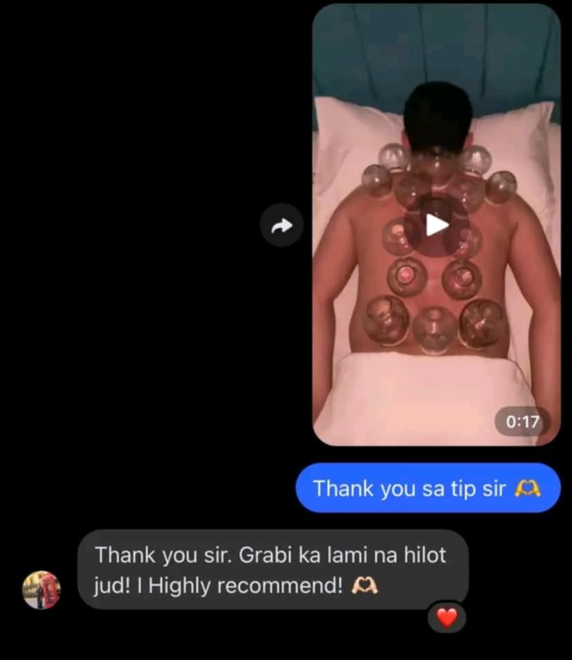 Satisfied client feedback after a Healing Massage session
